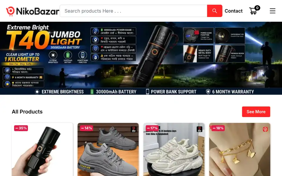 Screenshot of nikobazar.com