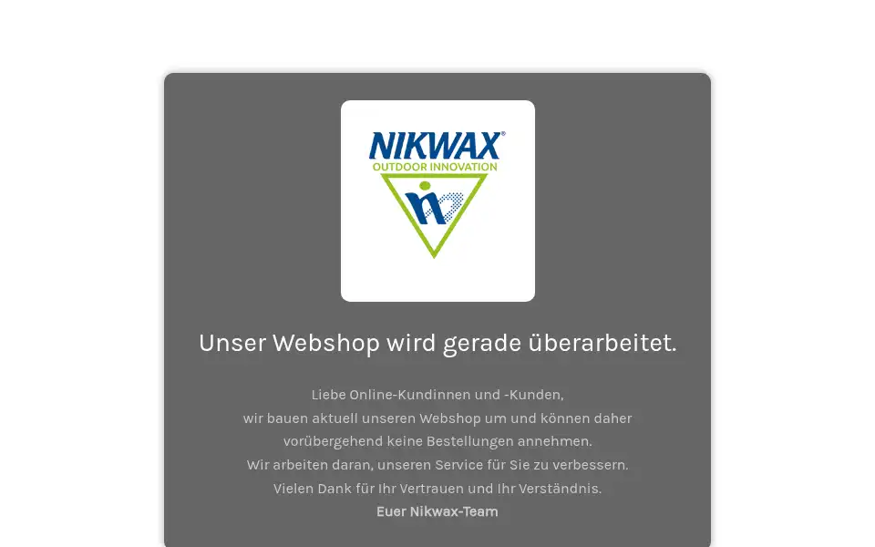 Screenshot of nikwax.com