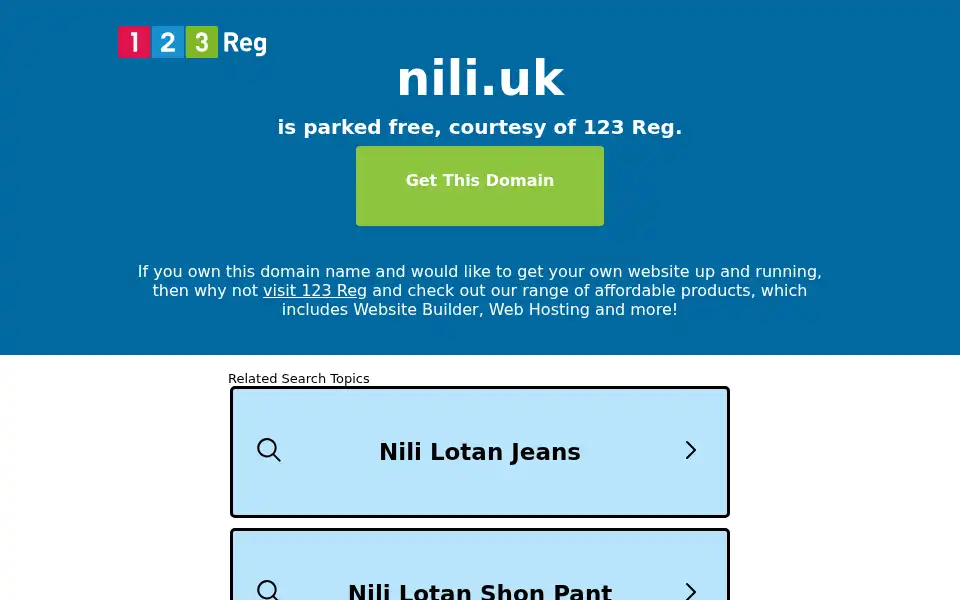 Screenshot of nili.uk