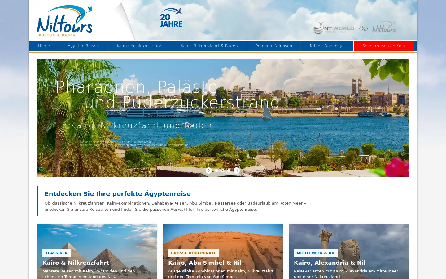Screenshot of niltours.de