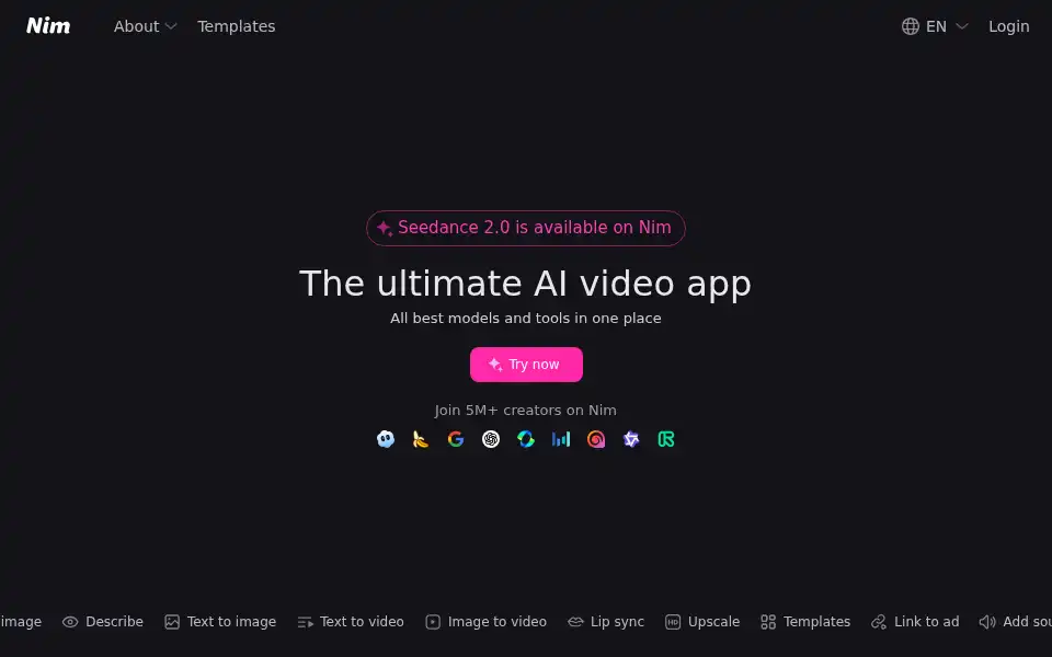 Screenshot of nim.video
