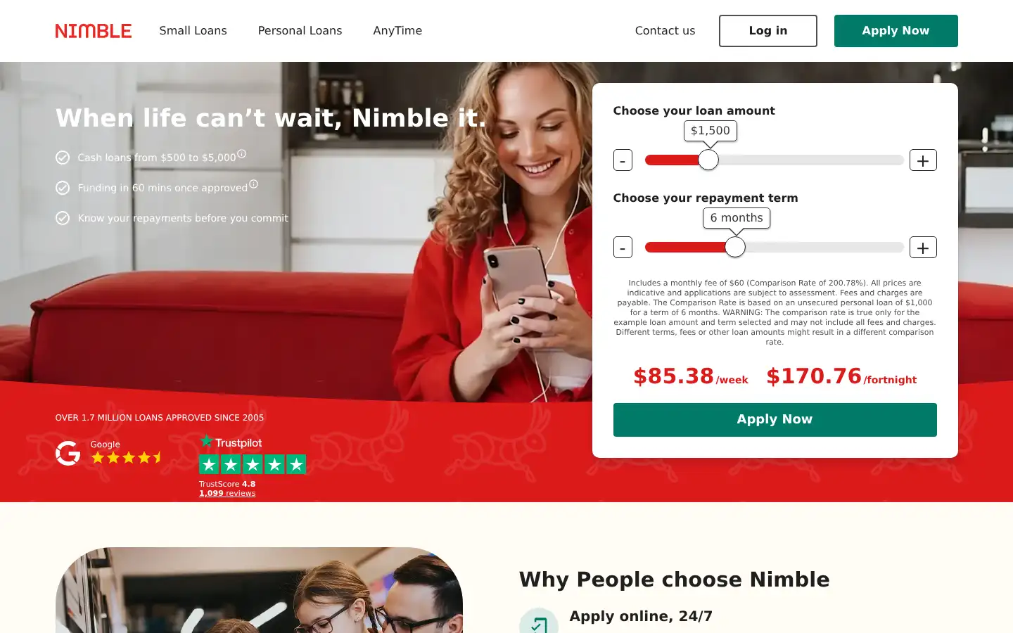 Screenshot of nimble.com.au
