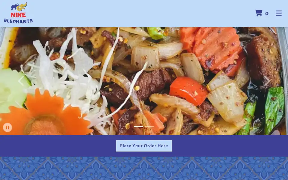 Screenshot of nineelephantsthaicorning.com