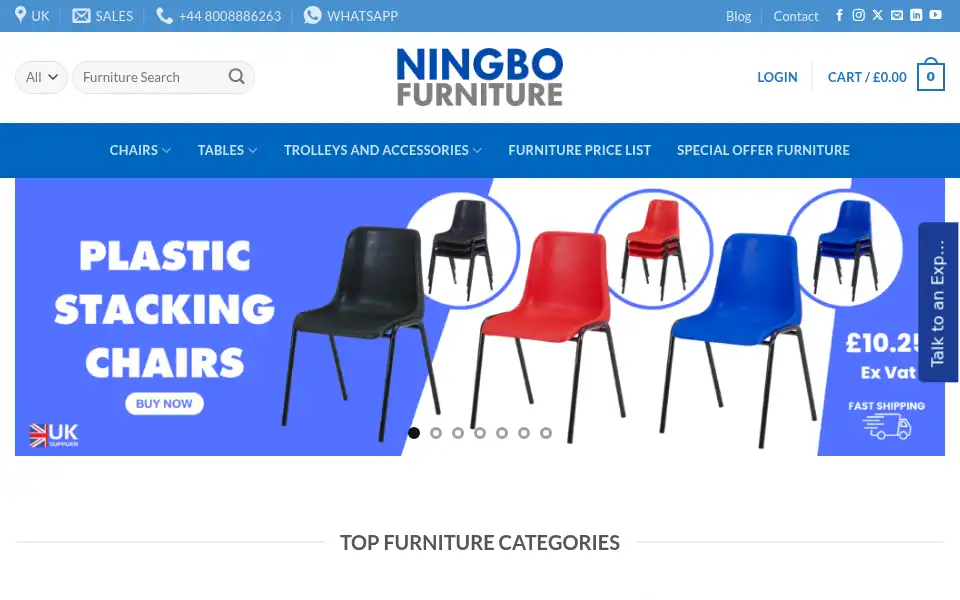 Screenshot of ningbofurniture.co.uk