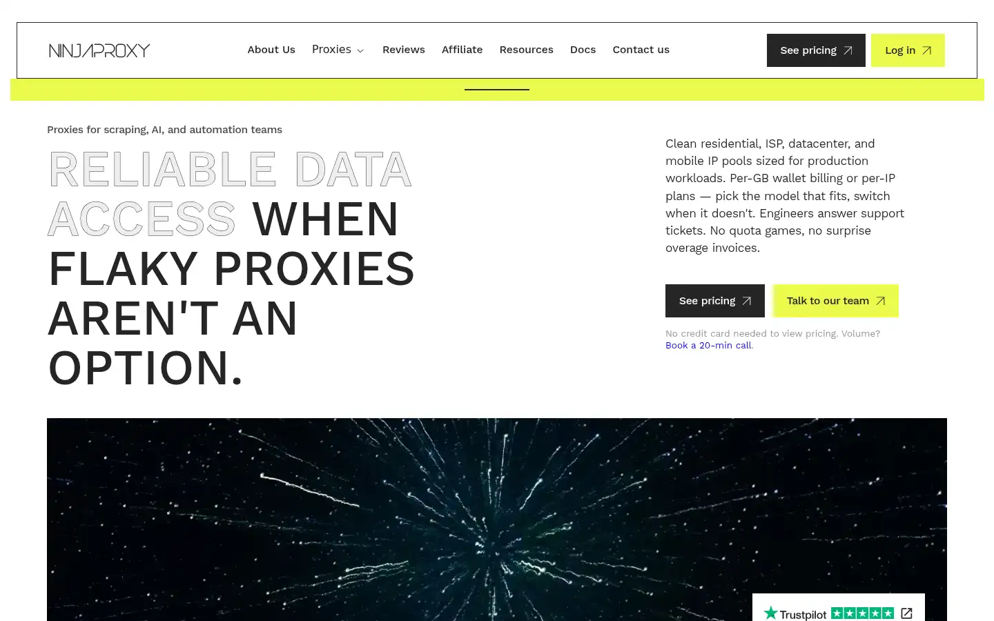 Screenshot of ninjasproxy.com