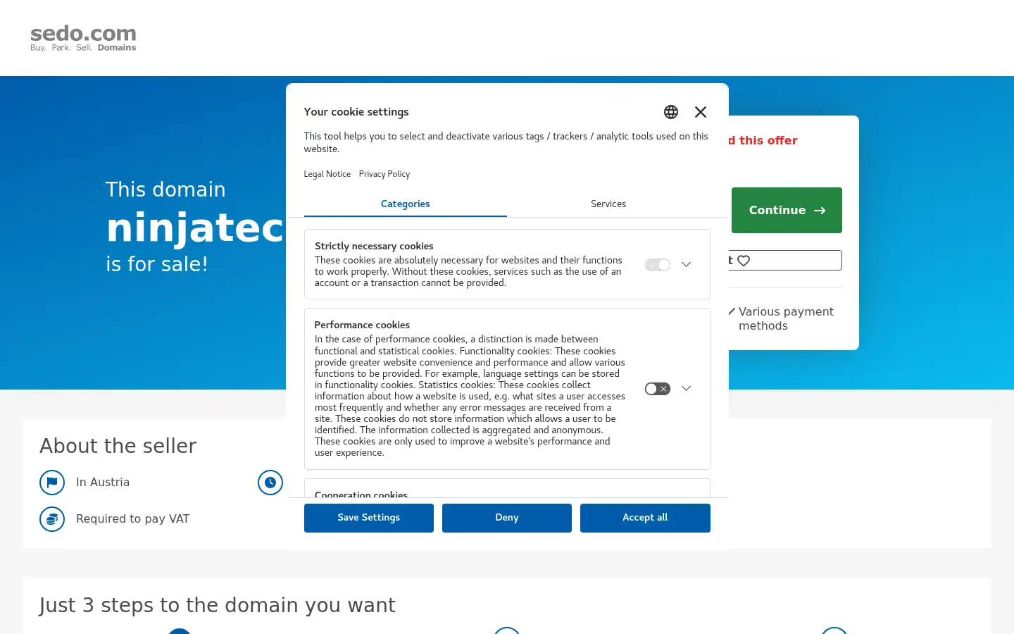 Screenshot of ninjatech.de