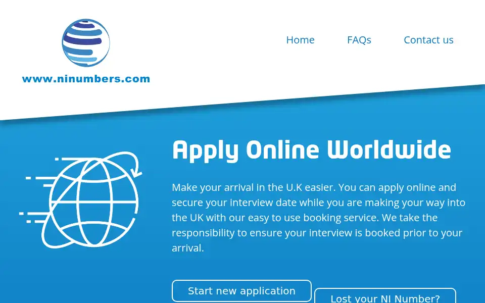Screenshot of ninumbers.com