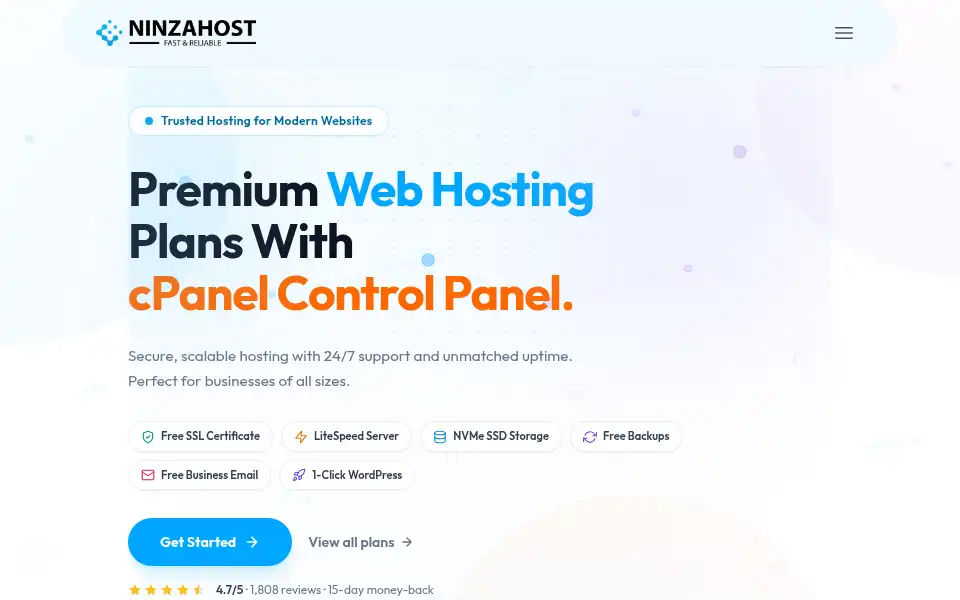 Screenshot of ninzahost.com