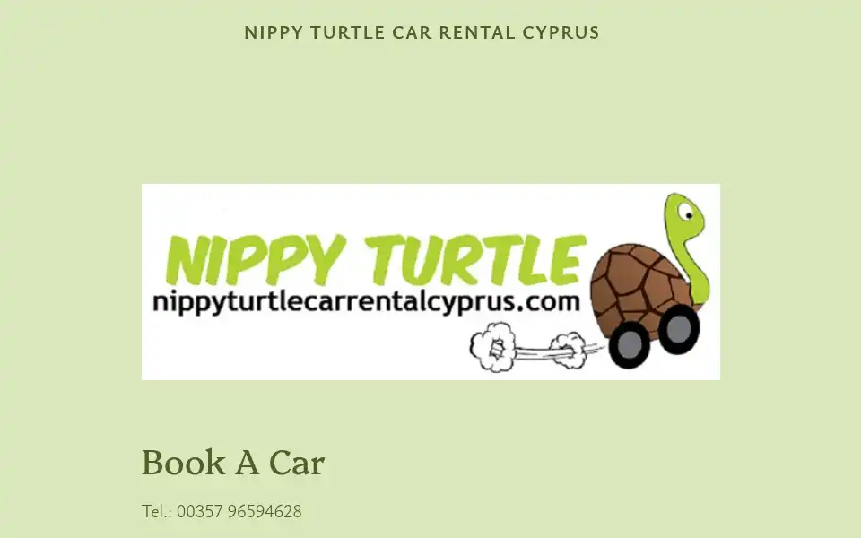 Screenshot of nippyturtlecarrentalcyprus.com
