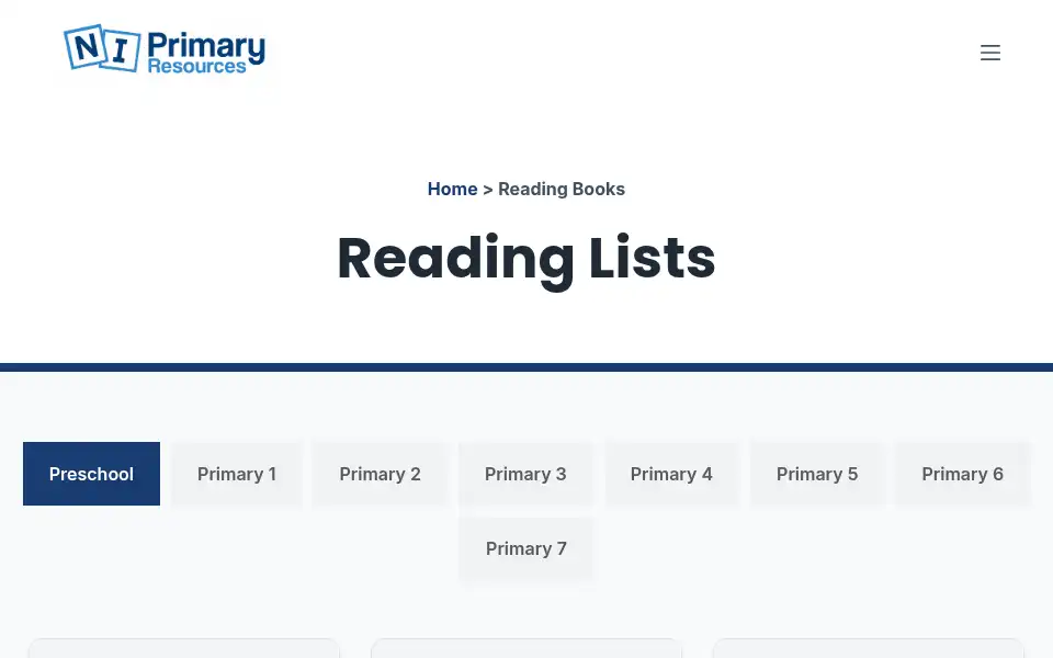Screenshot of niprimaryschoolresources.com