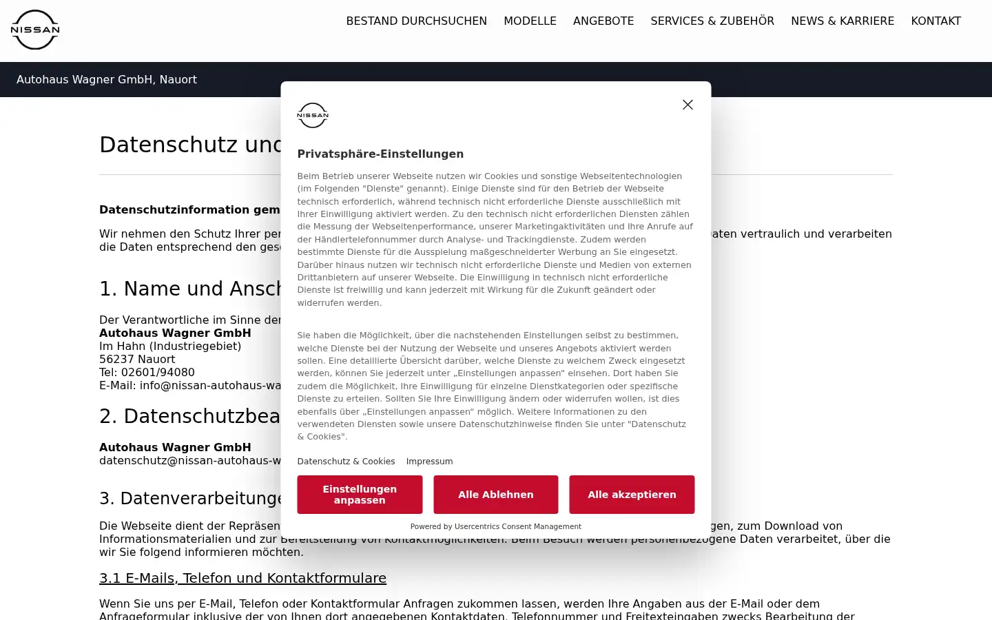 Screenshot of nissan-wagner-nauort.de