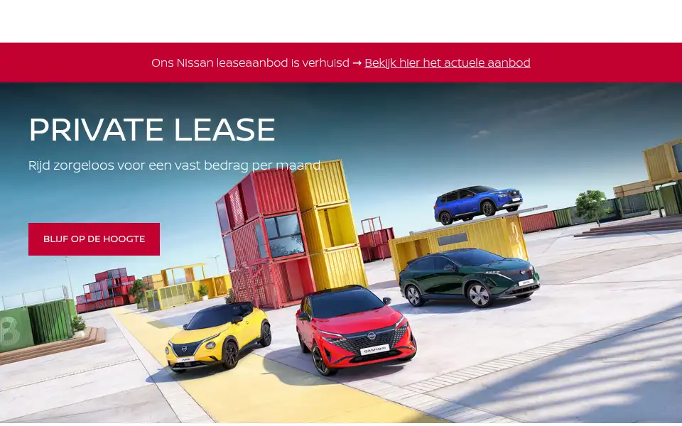 Screenshot of nissanprivatelease.nl