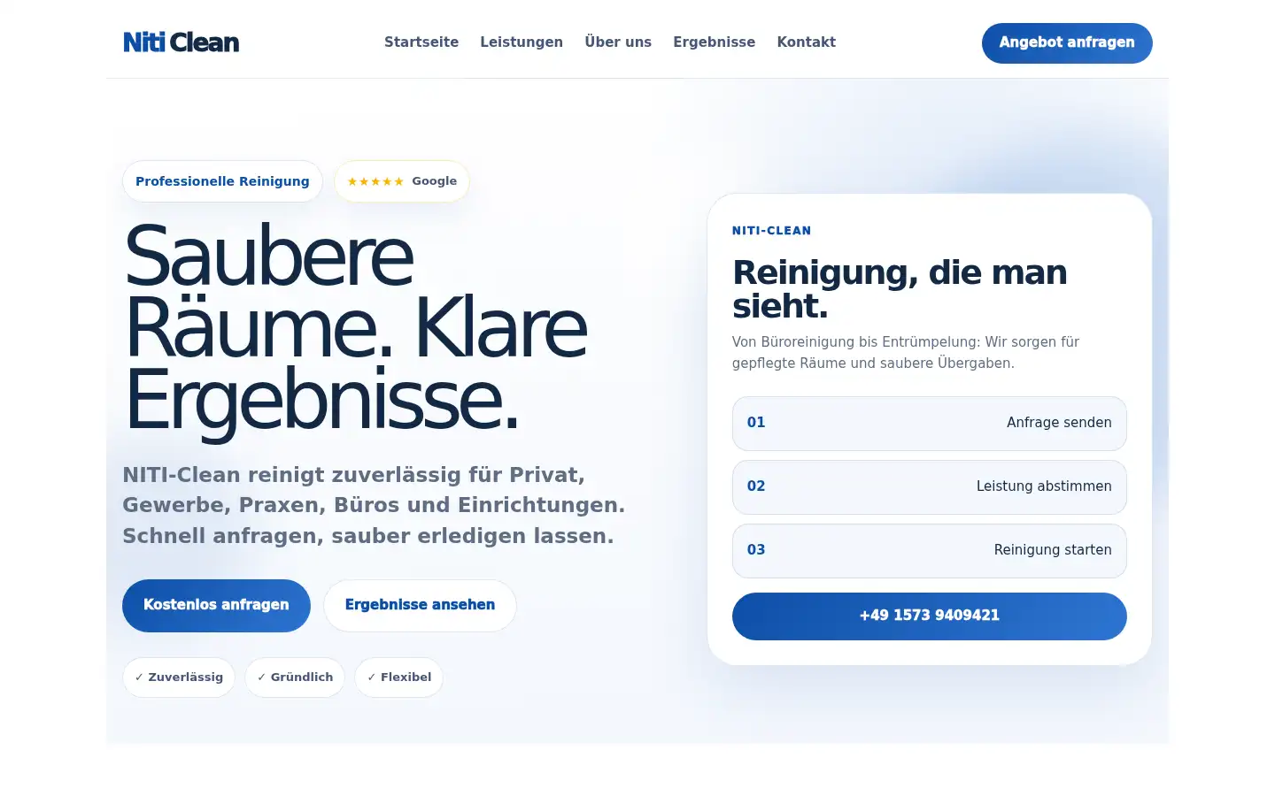 Screenshot of niti-clean.de