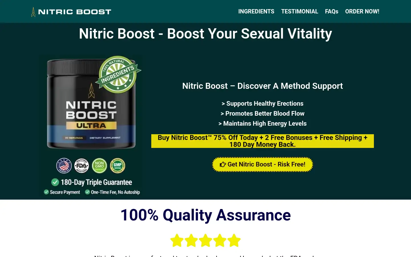 Screenshot of nitricboost.com