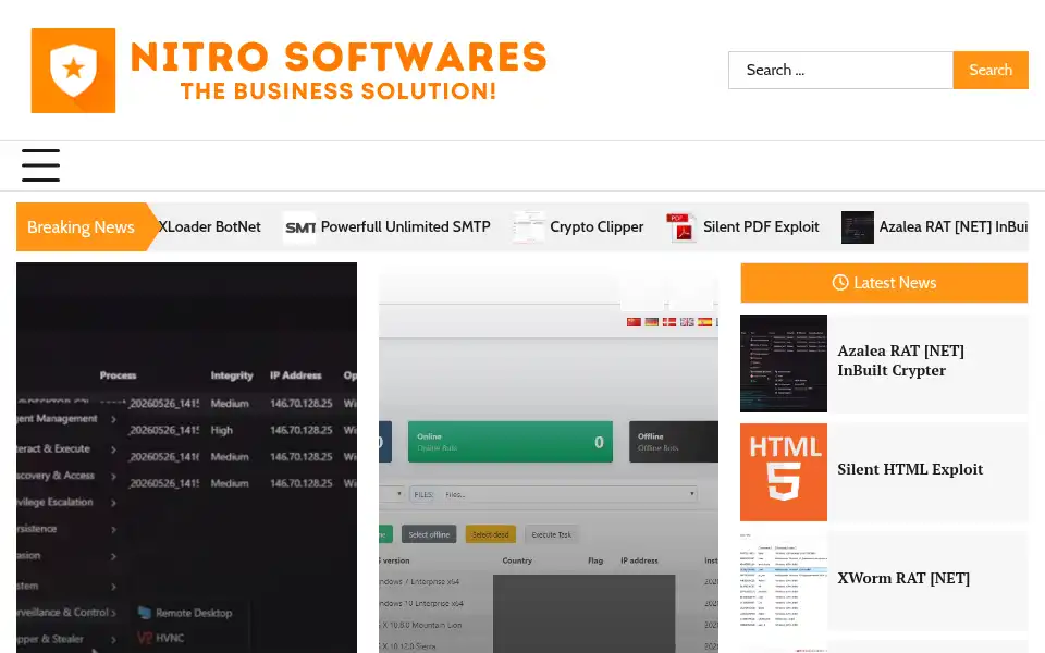 Screenshot of nitrosoftwares.com