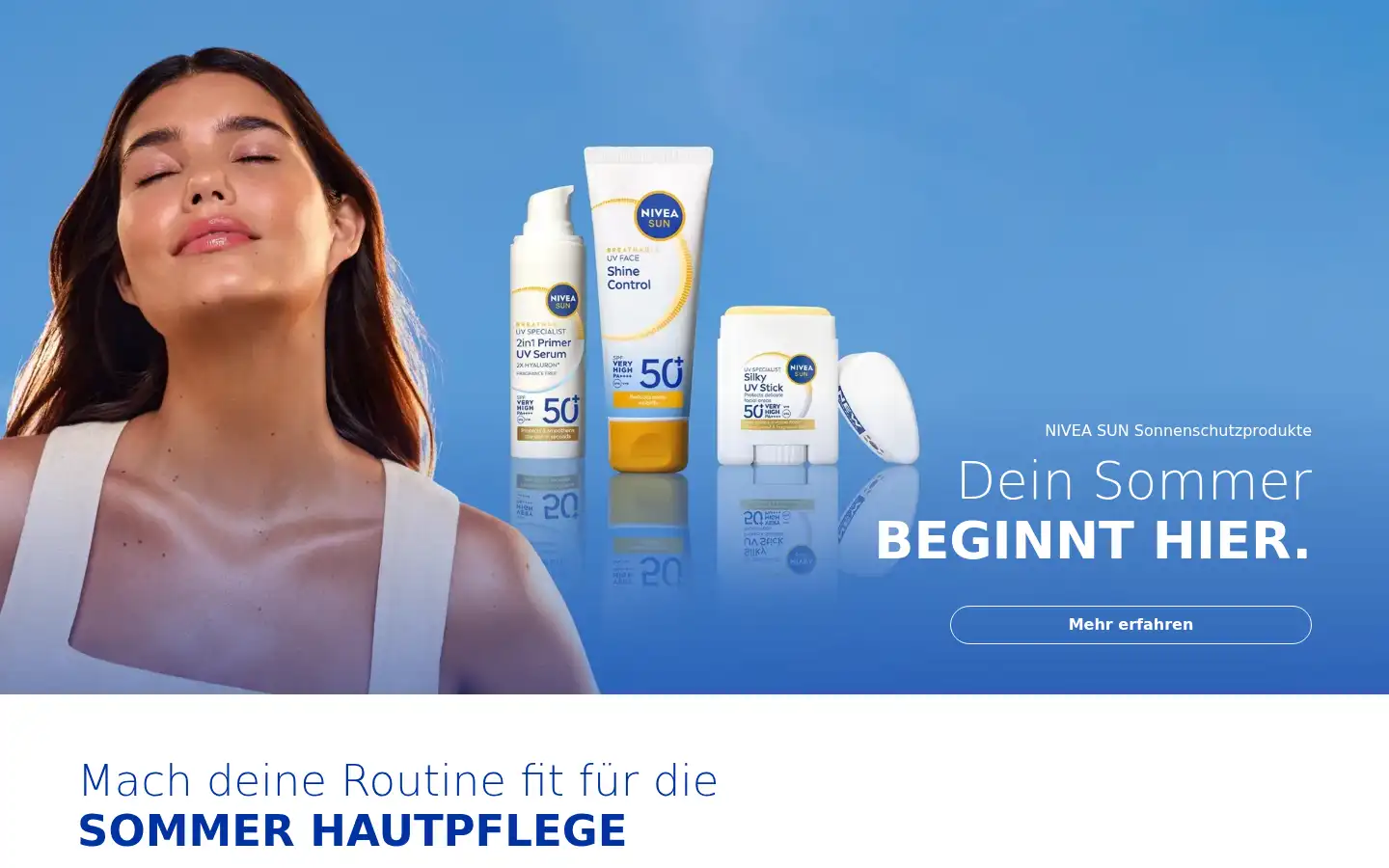 Screenshot of nivea.de