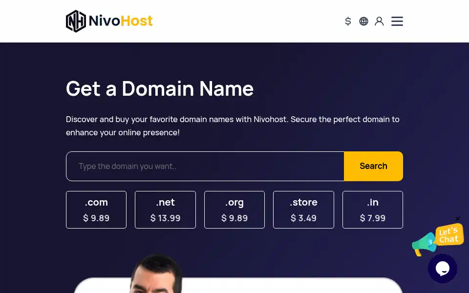 Screenshot of nivohost.com