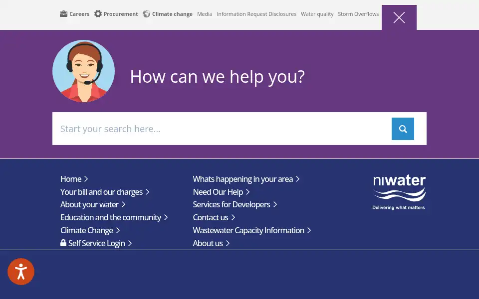 Screenshot of niwater.com