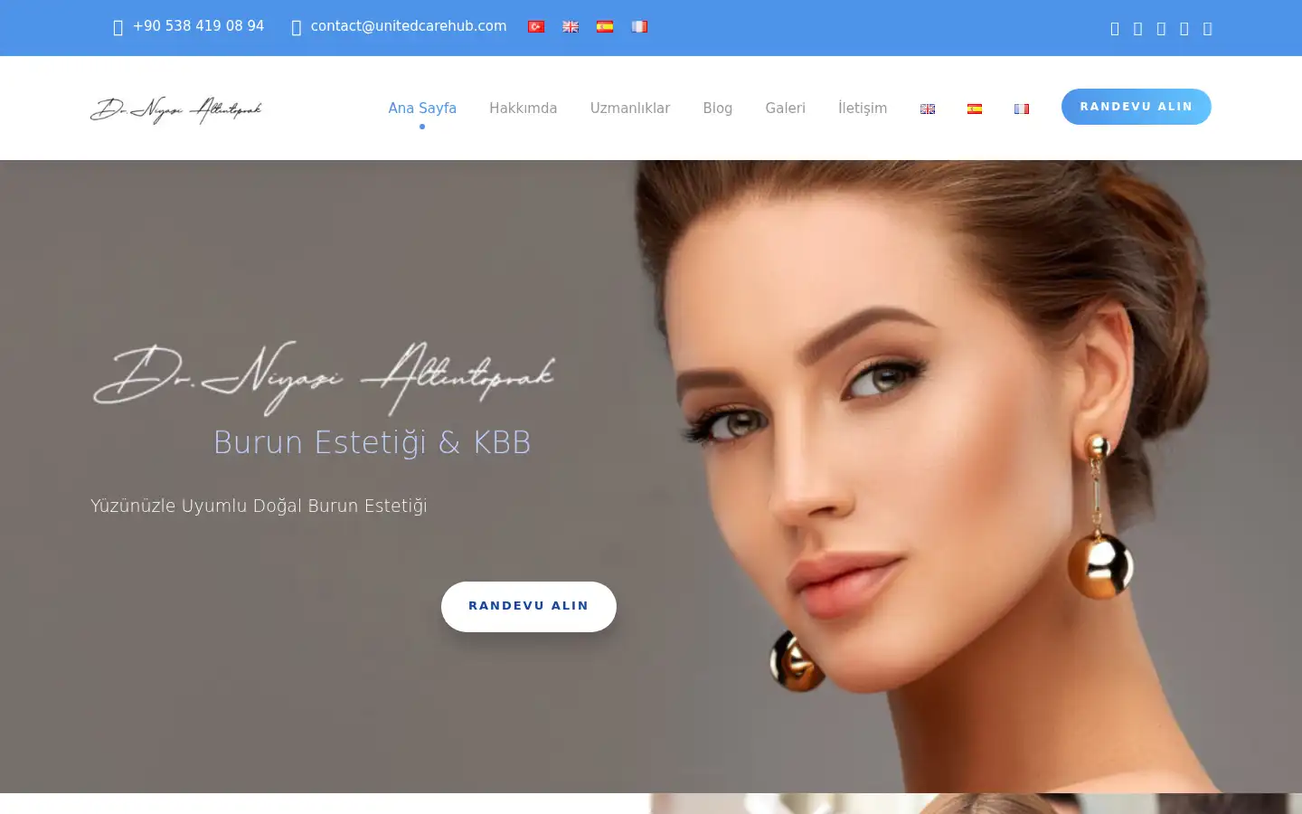 Screenshot of niyazialtintoprak.com