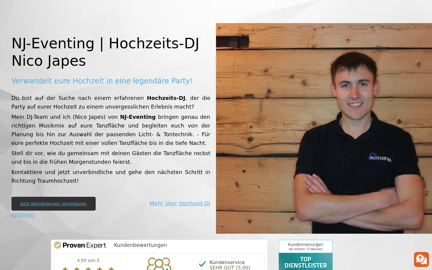 Screenshot of nj-eventing.de
