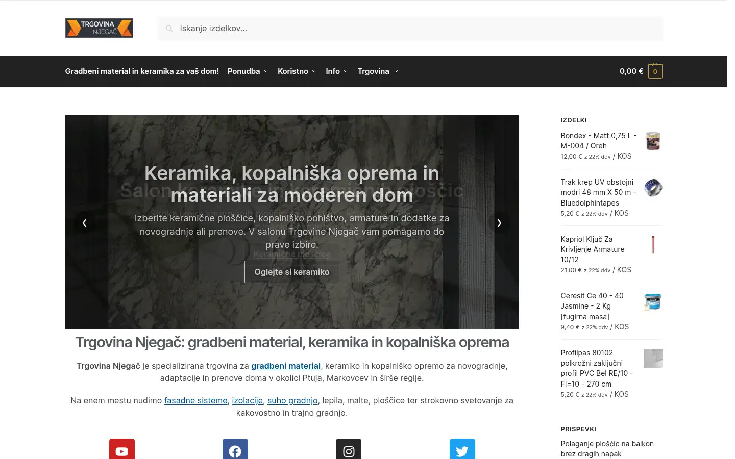 Screenshot of njegac.si