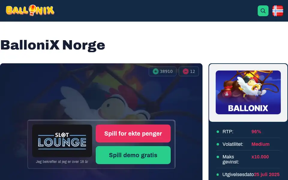 Screenshot of nl.ballonix.info