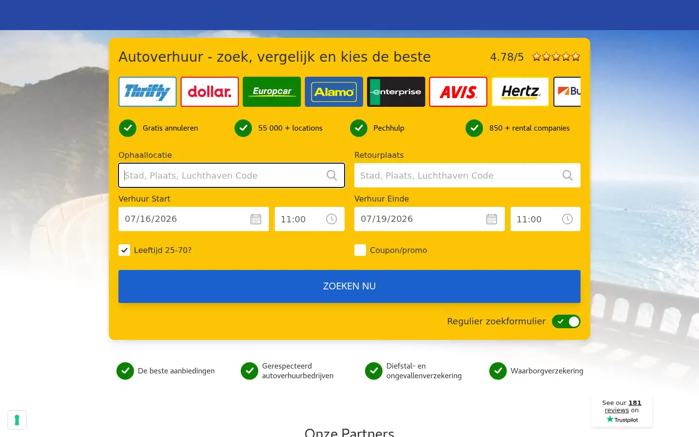Screenshot of nl.bookingcar-europe.com