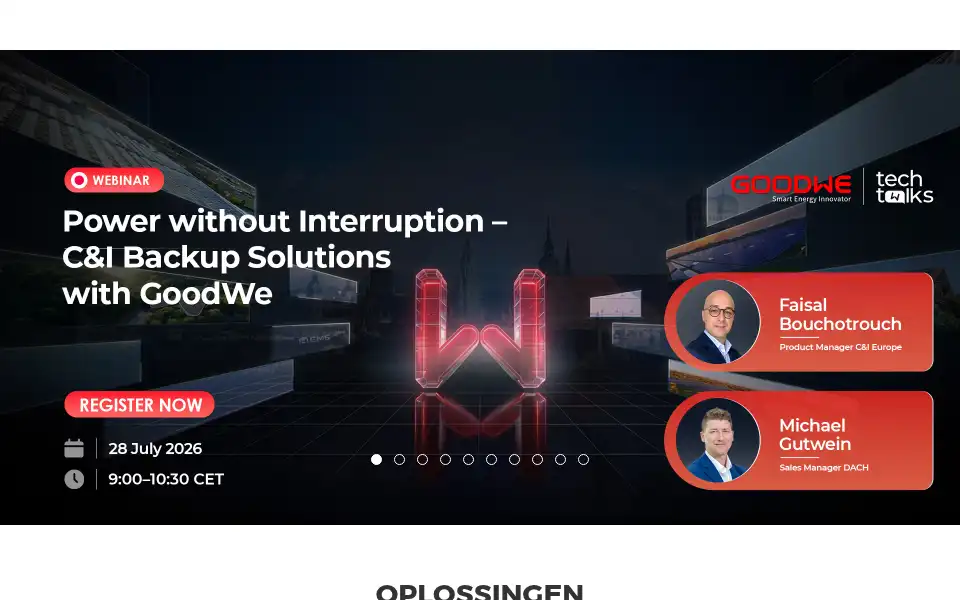 Screenshot of nl.goodwe.com