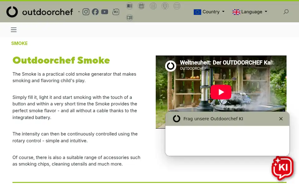 Screenshot of nl.outdoorchef.com