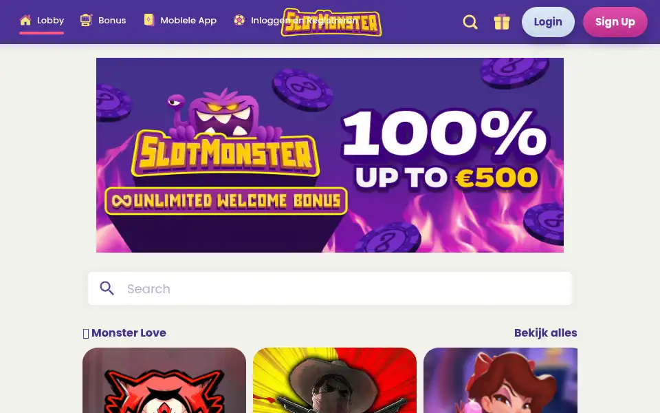Screenshot of nl-slotmonster.com