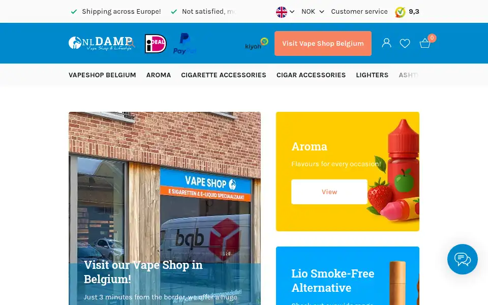 Screenshot of nldamp.nl