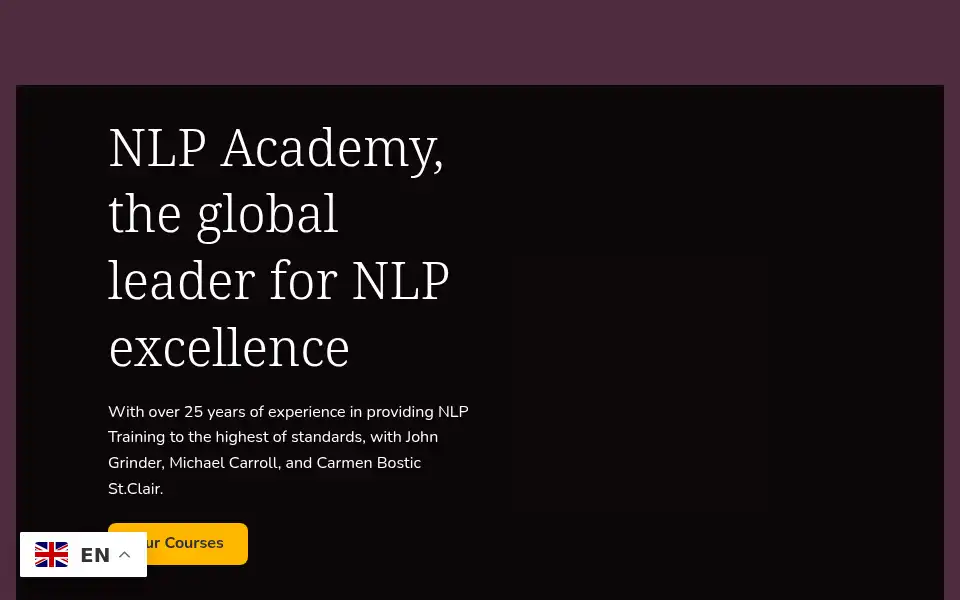 Screenshot of nlpacademy.co.uk