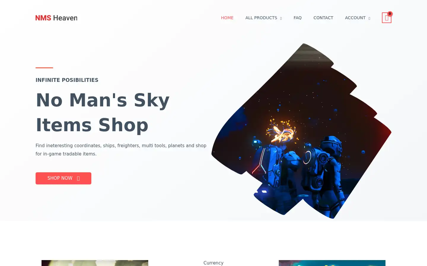 Screenshot of nmsheaven.com