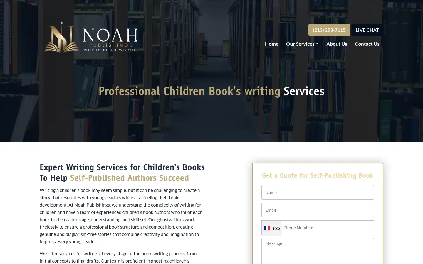 Screenshot of noahpublishings.com