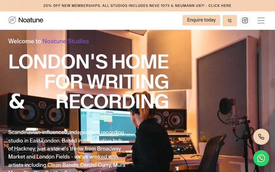 Screenshot of noatune.com