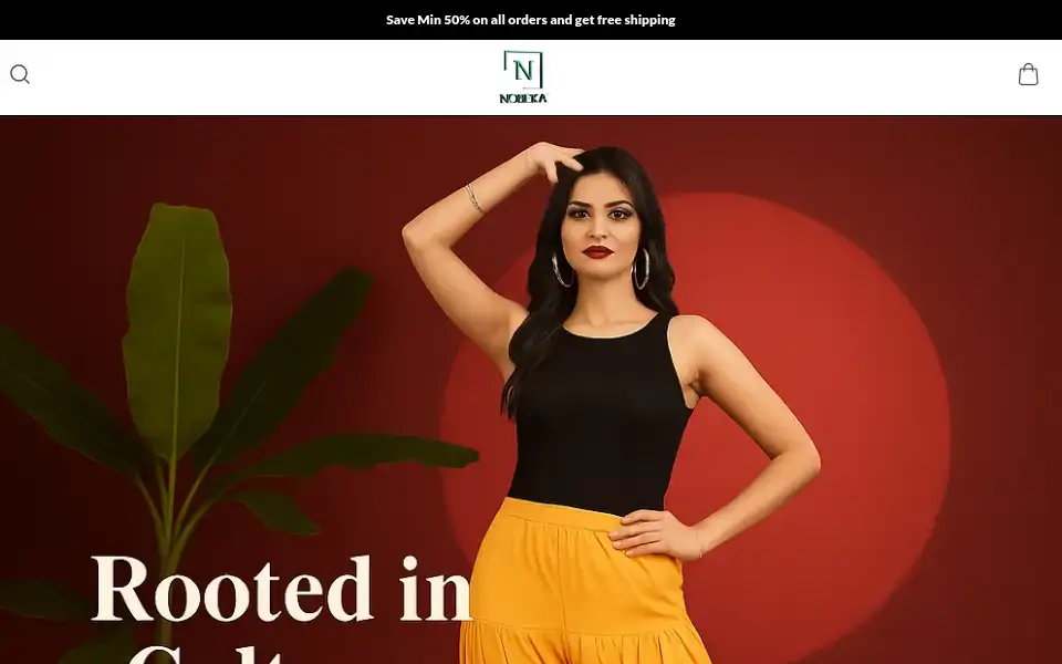 Screenshot of nobekafashion.com