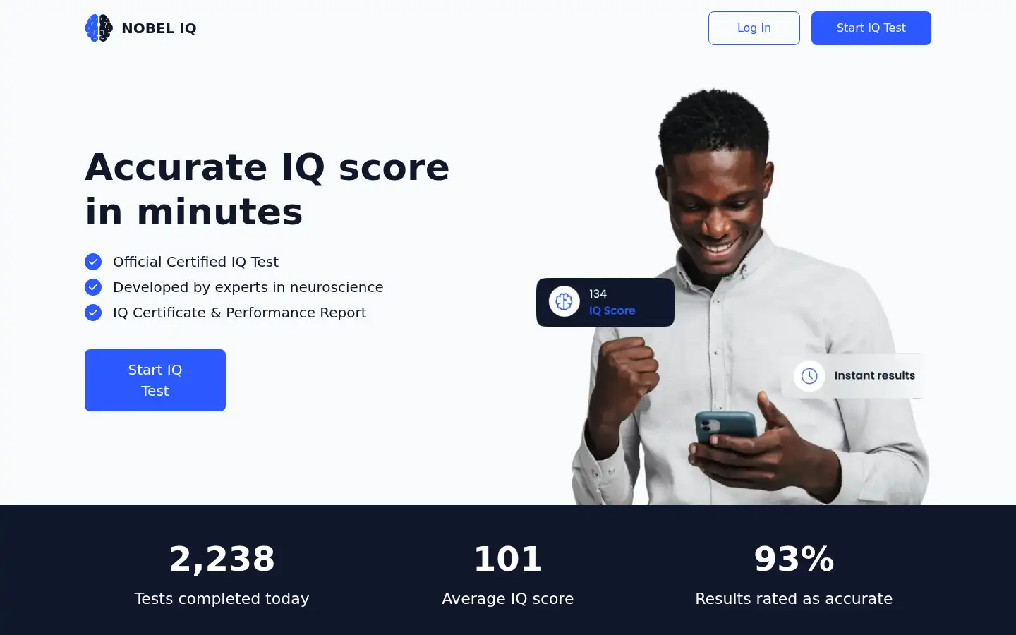 Screenshot of nobel-iq.com