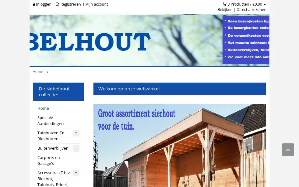 Screenshot of nobelhout.nl