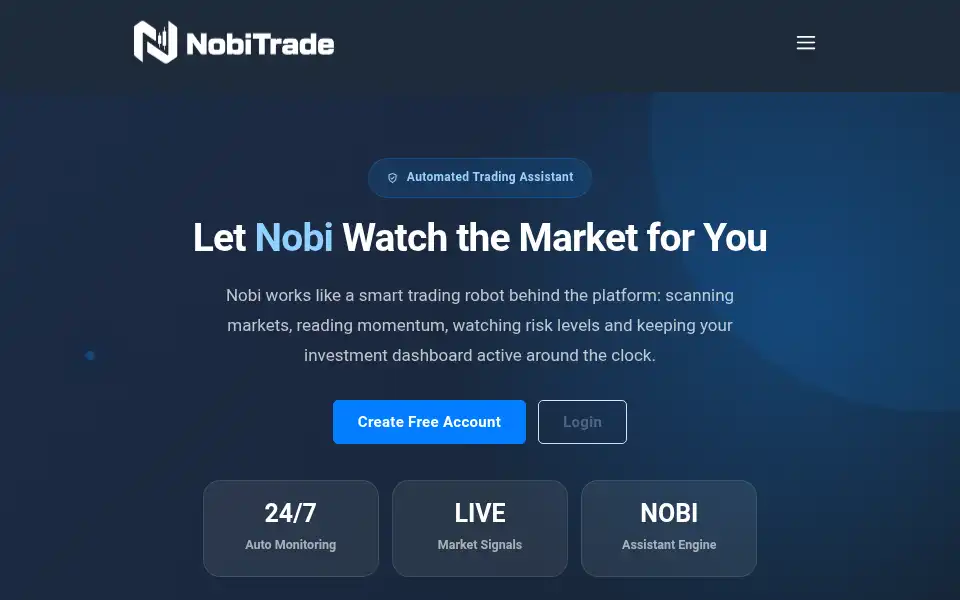 Screenshot of nobitrade.com