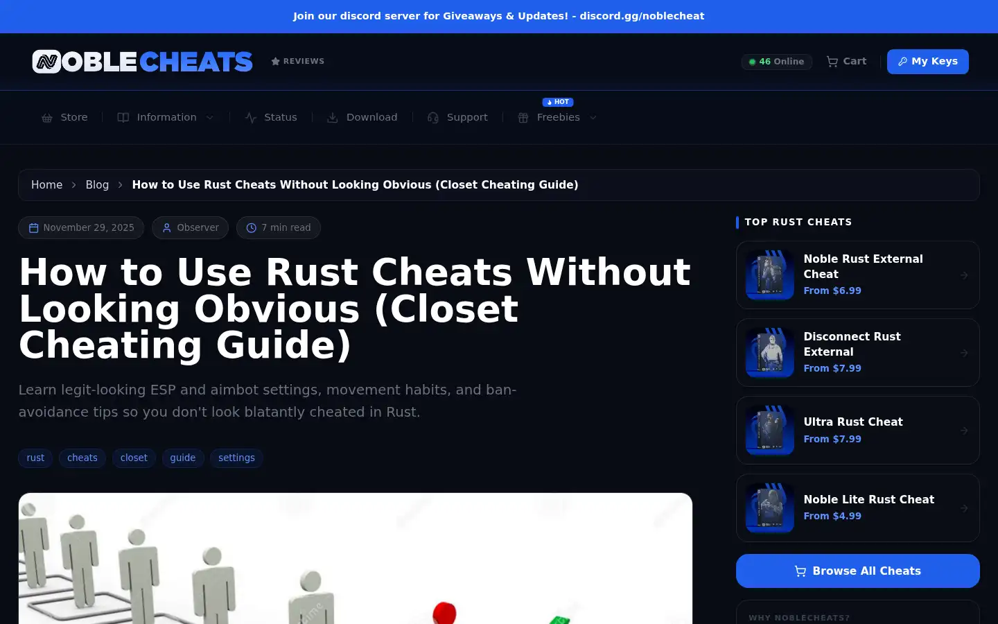 Screenshot of noblecheats.net