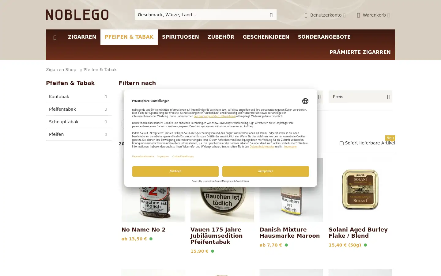 Screenshot of noblego-shop.de