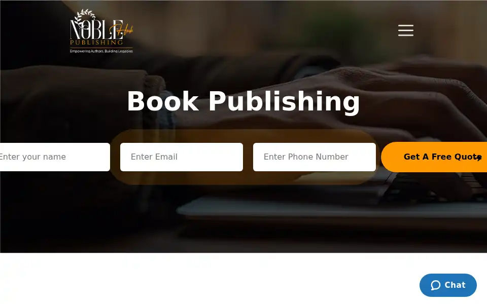 Screenshot of noblepublishinghub.com