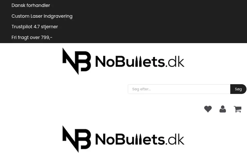Screenshot of nobullets.dk