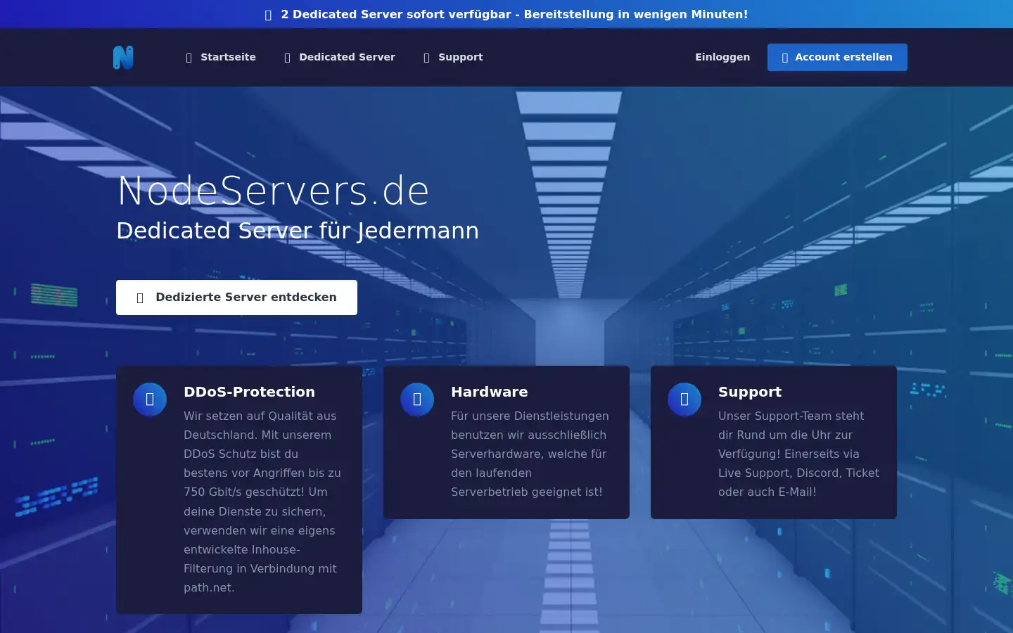 Screenshot of nodeservers.de