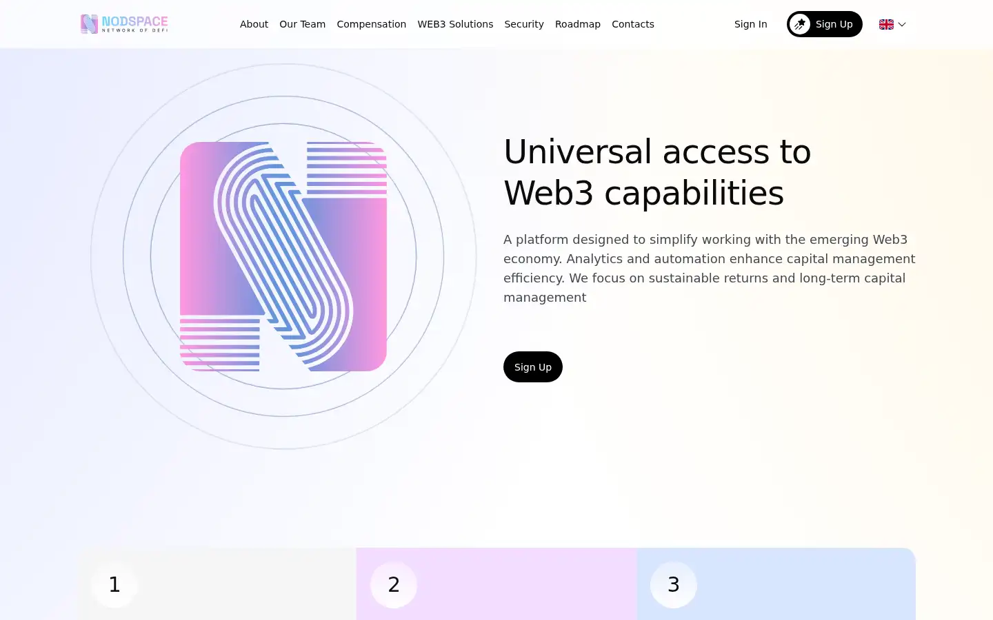 Screenshot of nodspace.com