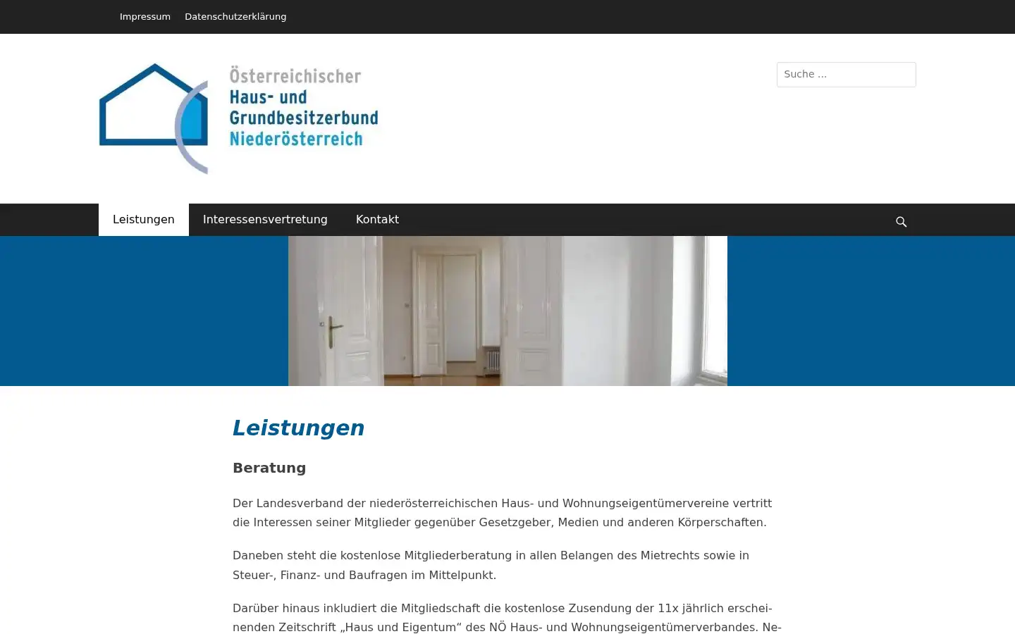 Screenshot of noehaus.at