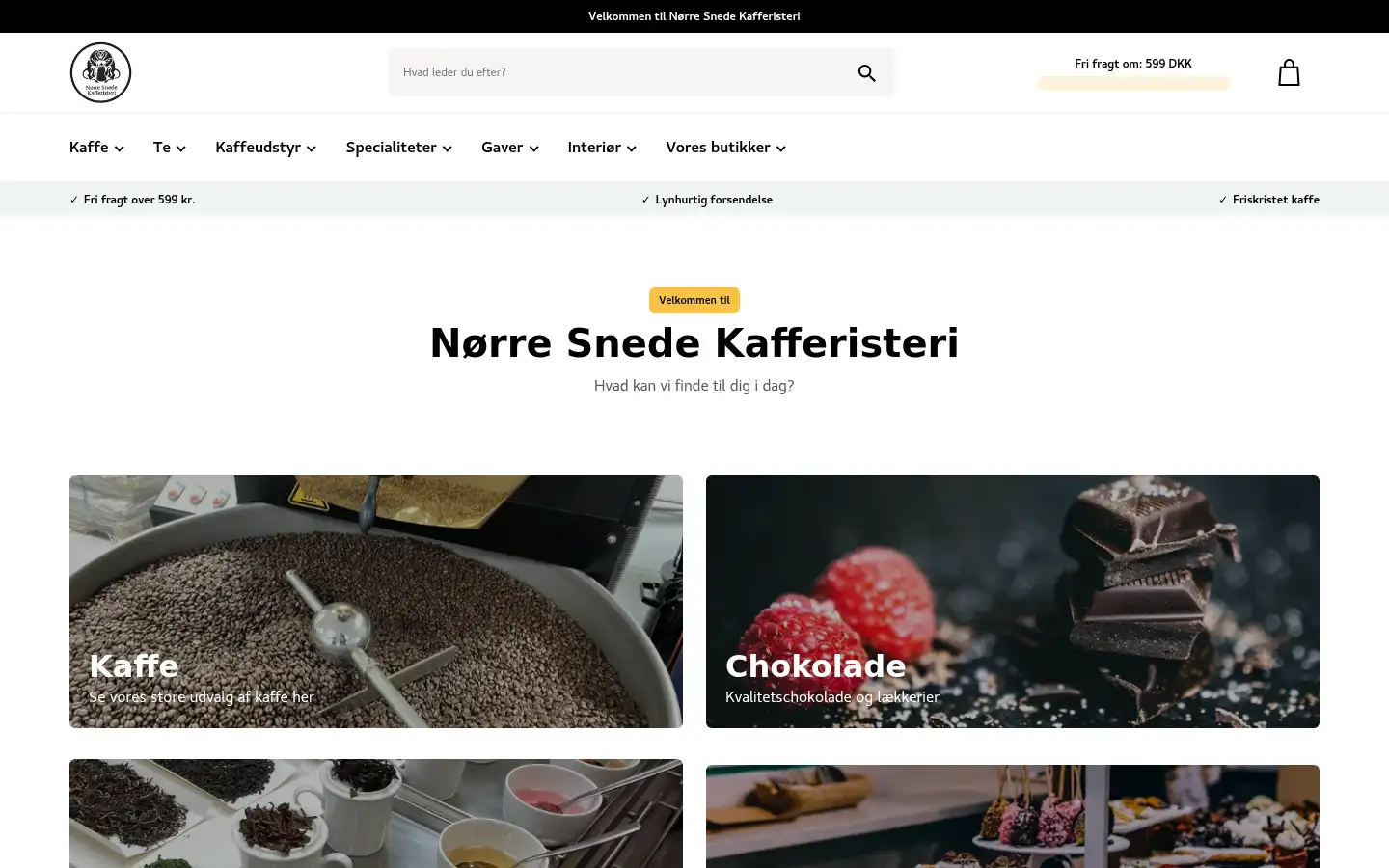 Screenshot of noerresnedekafferisteri.dk