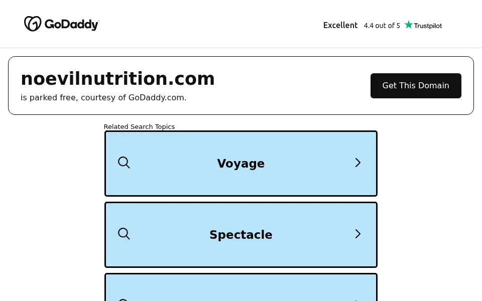 Screenshot of noevilnutrition.com