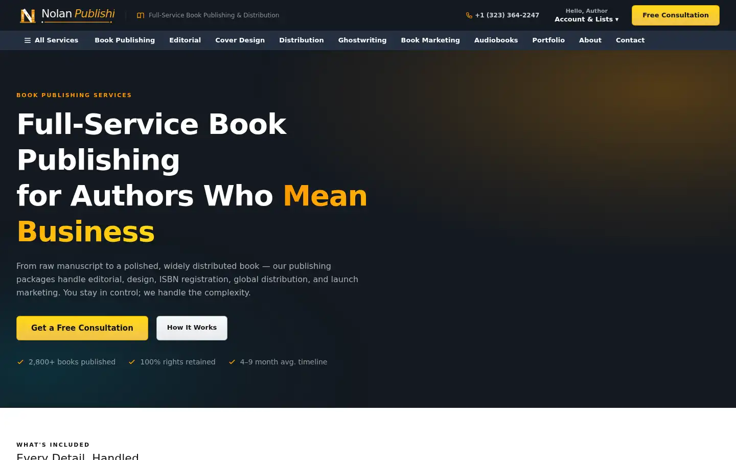 Screenshot of nolanpublishing.com