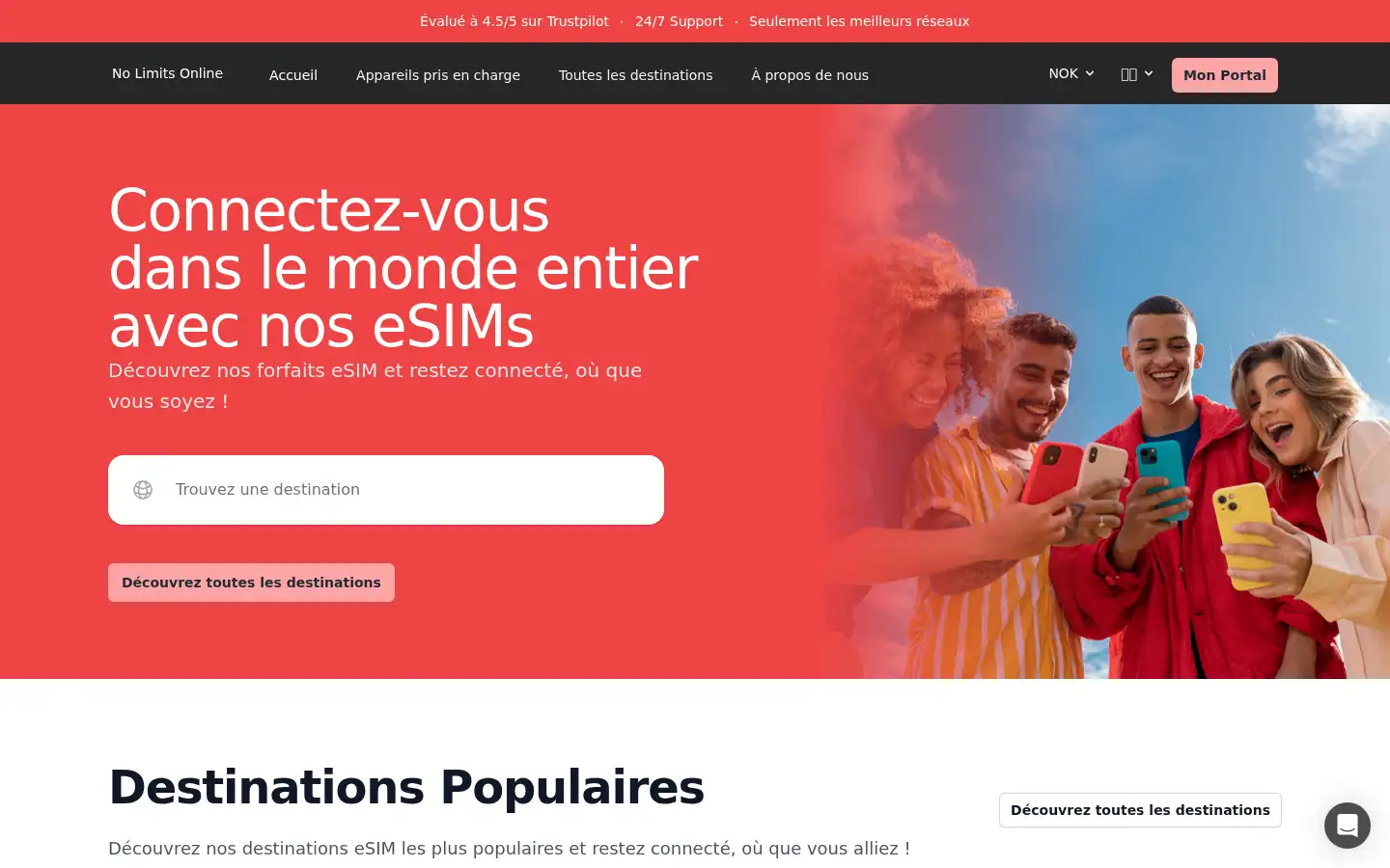 Screenshot of nolimitsonline.com